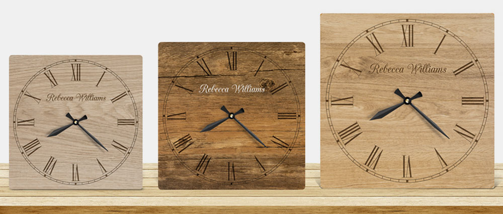 custom wood clock