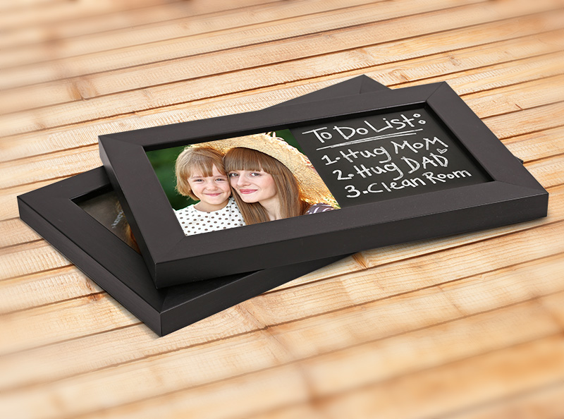 chalkboard print of mother and daughter